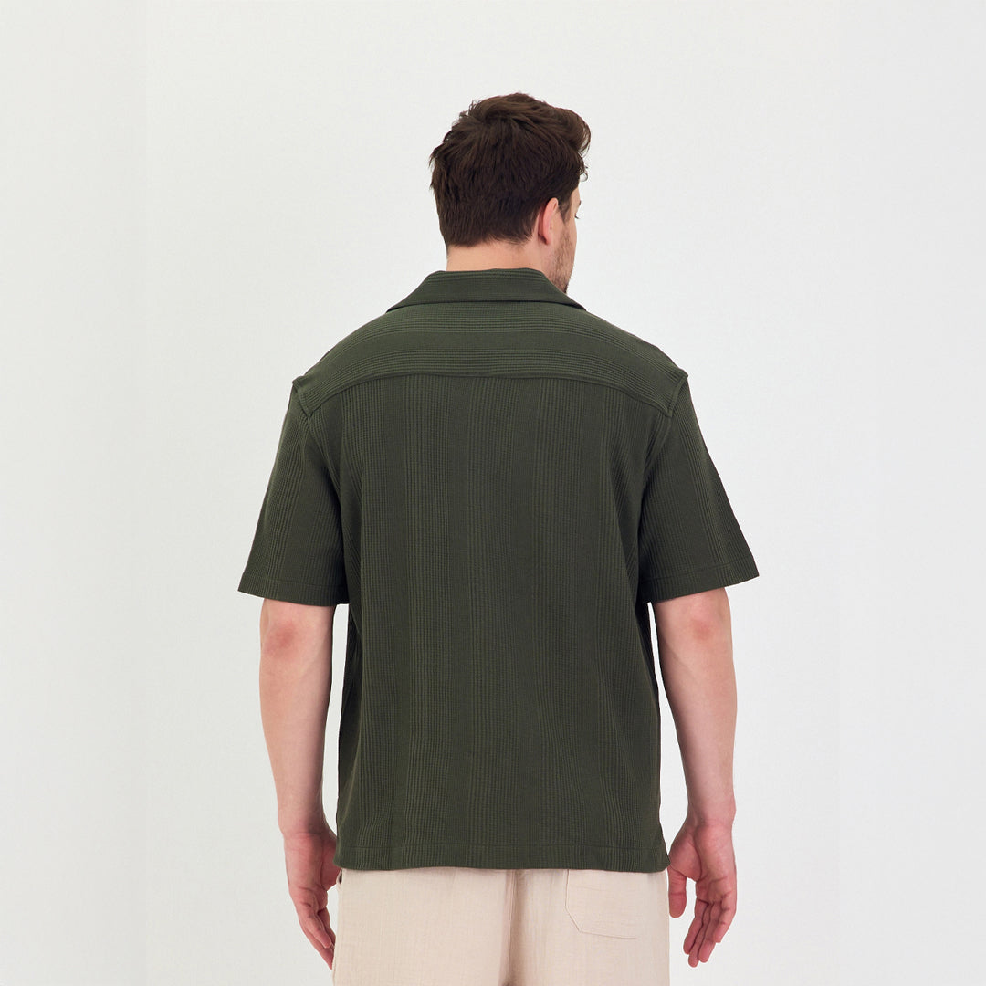 Kısa Kollu Dokulu Gömlek