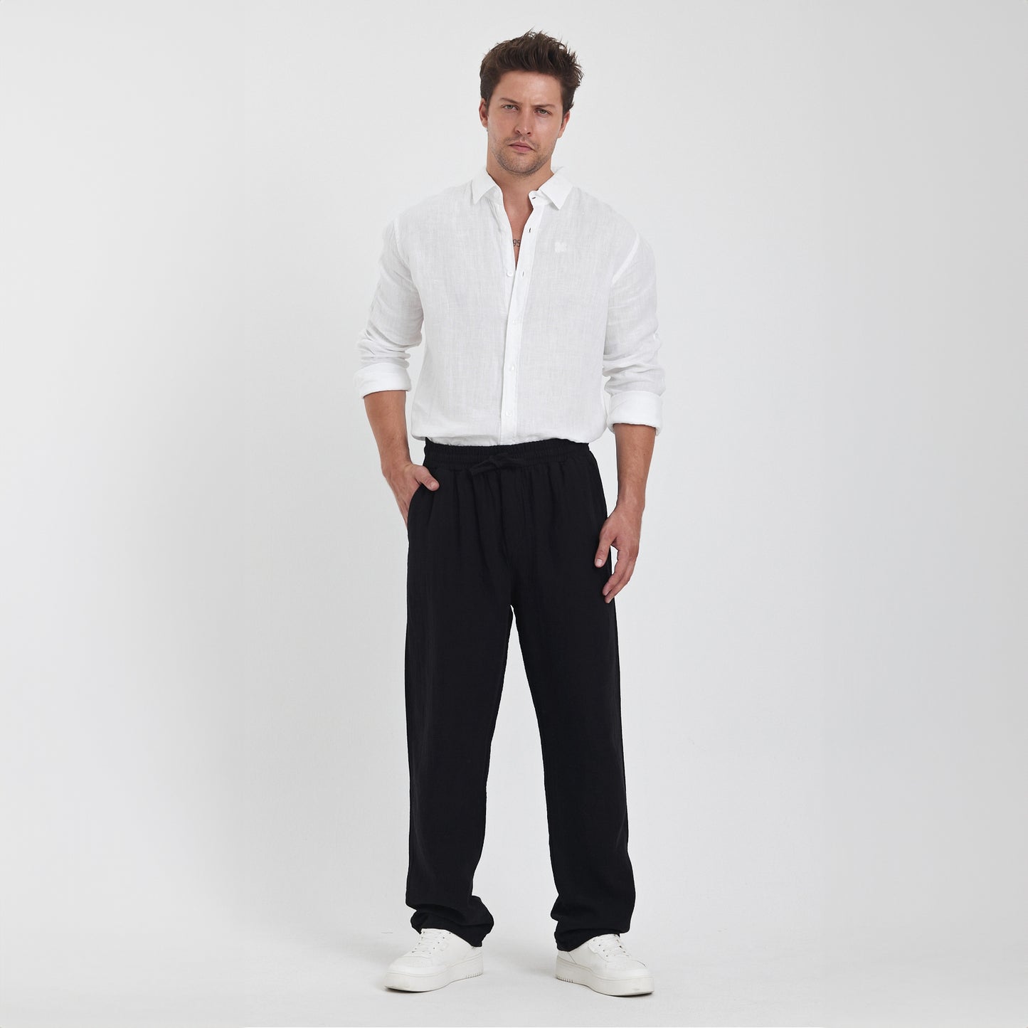 Siyah Müslin Pantolon