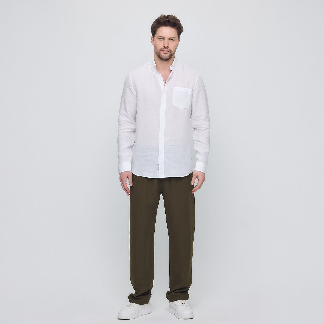 Rahat Kesim Keten Gömlek