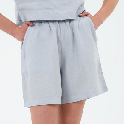 %100 Keten Şort