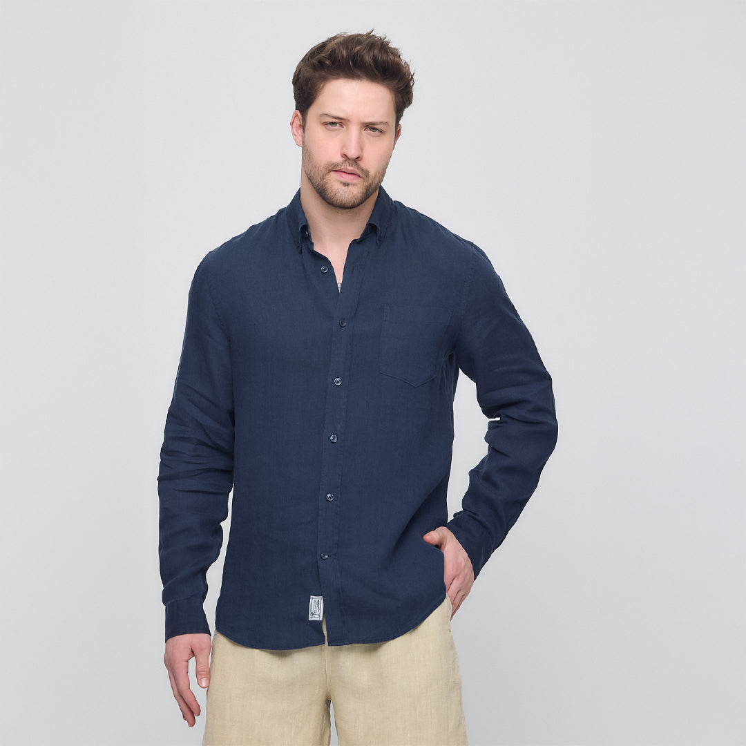 Rahat Kesim Keten Gömlek