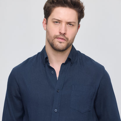 Rahat Kesim Keten Gömlek