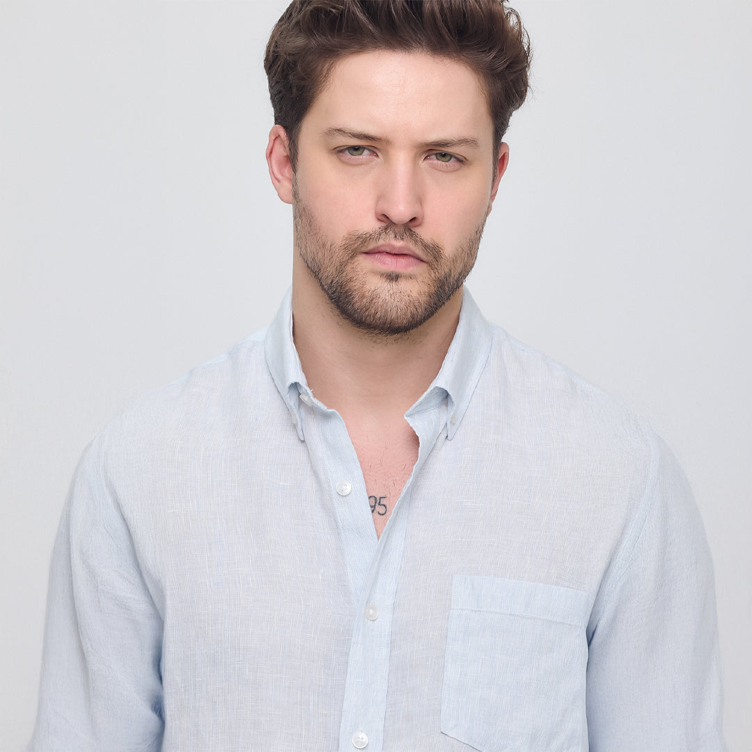 Rahat Kesim Keten Gömlek