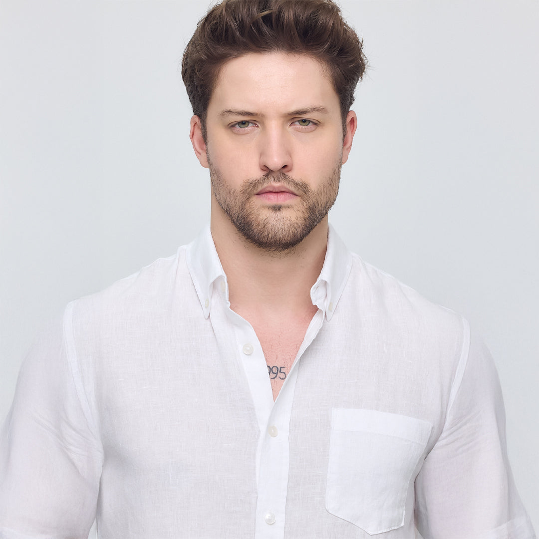 Rahat Kesim Keten Gömlek