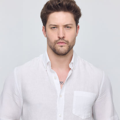 Rahat Kesim Keten Gömlek