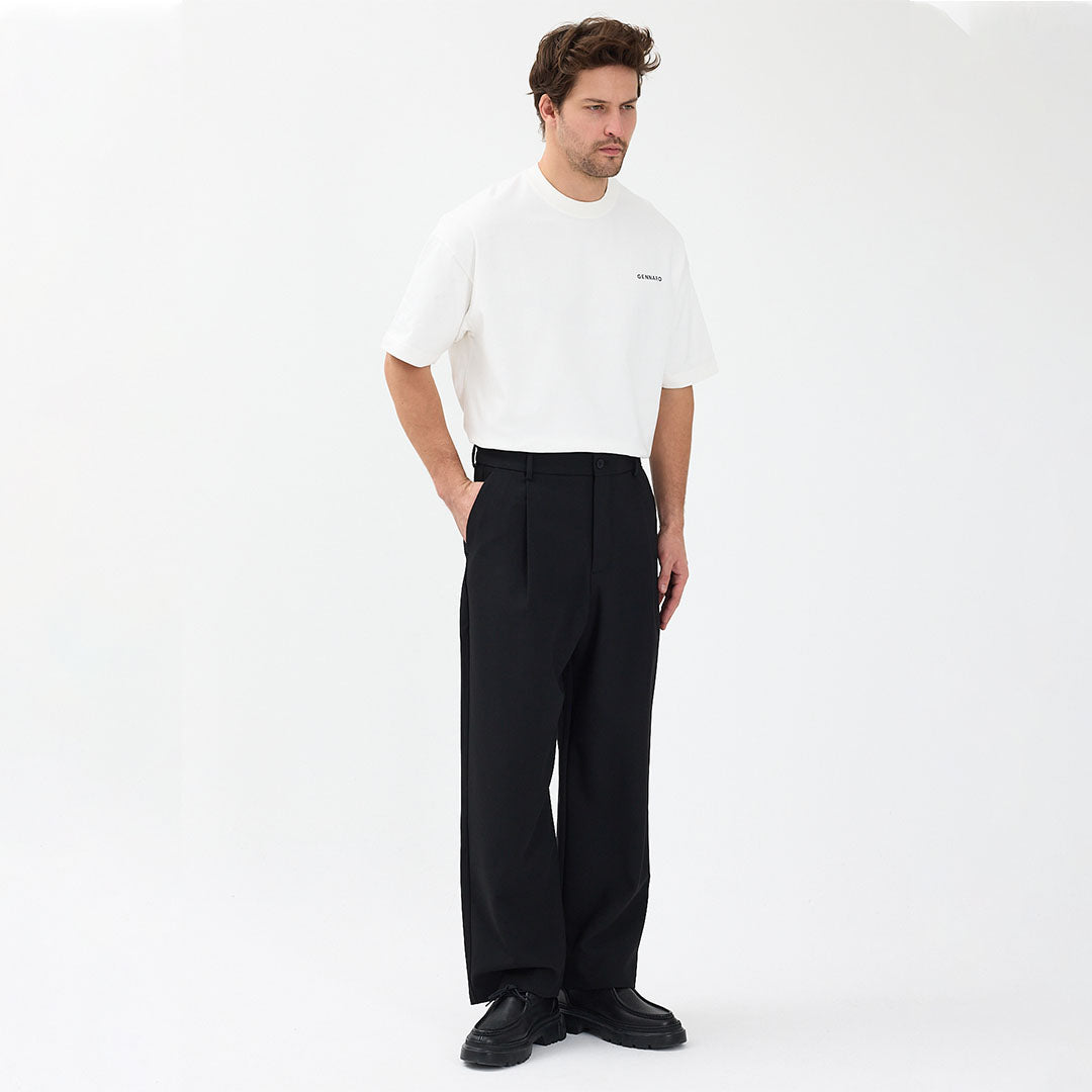 Pileli Modern Kesim Kumaş Pantolon