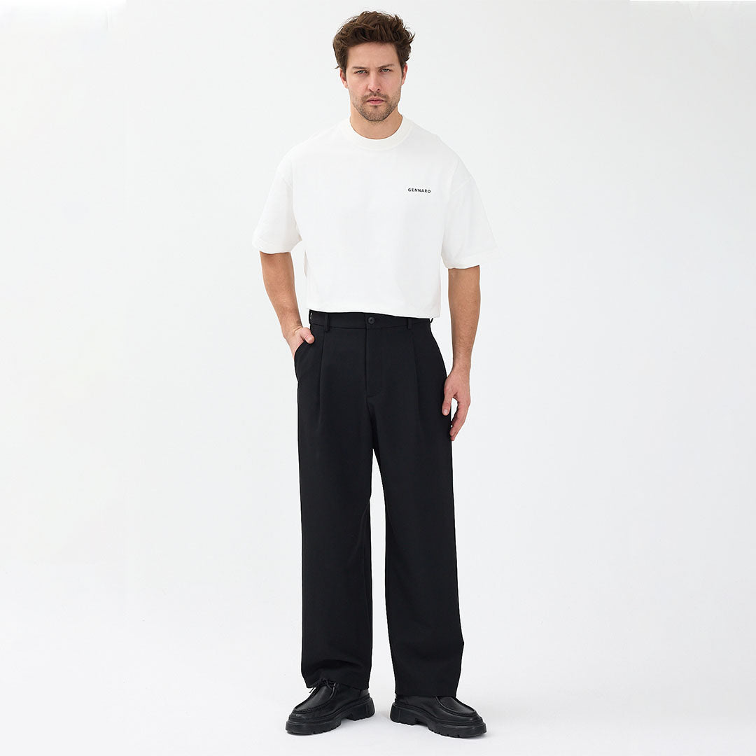 Pileli Modern Kesim Kumaş Pantolon