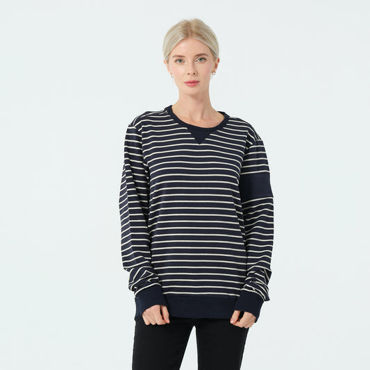 Çizgili Crewneck Sweatshirt