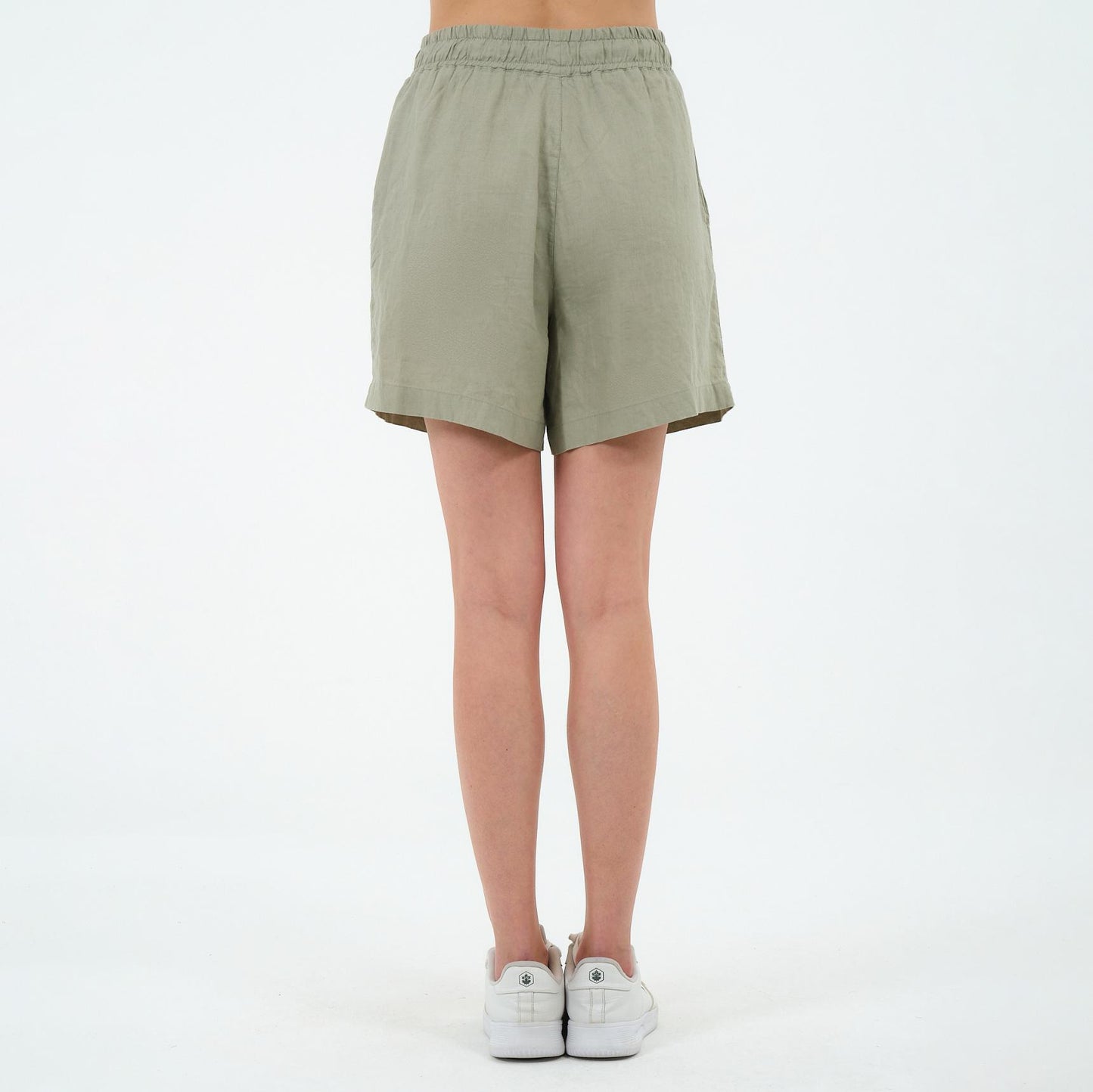 %100 Keten Şort
