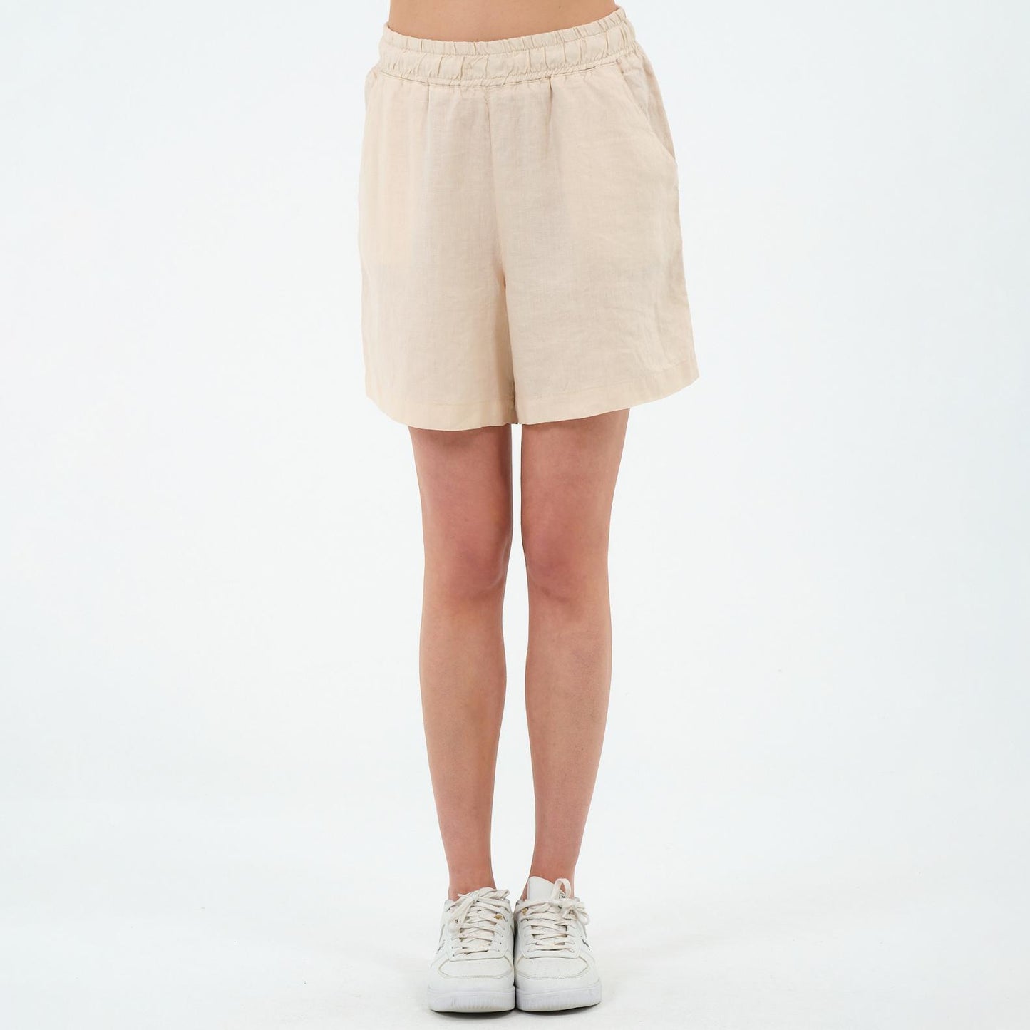 %100 Keten Şort