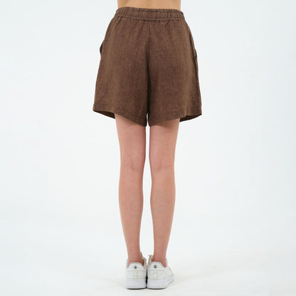 %100 Keten Şort