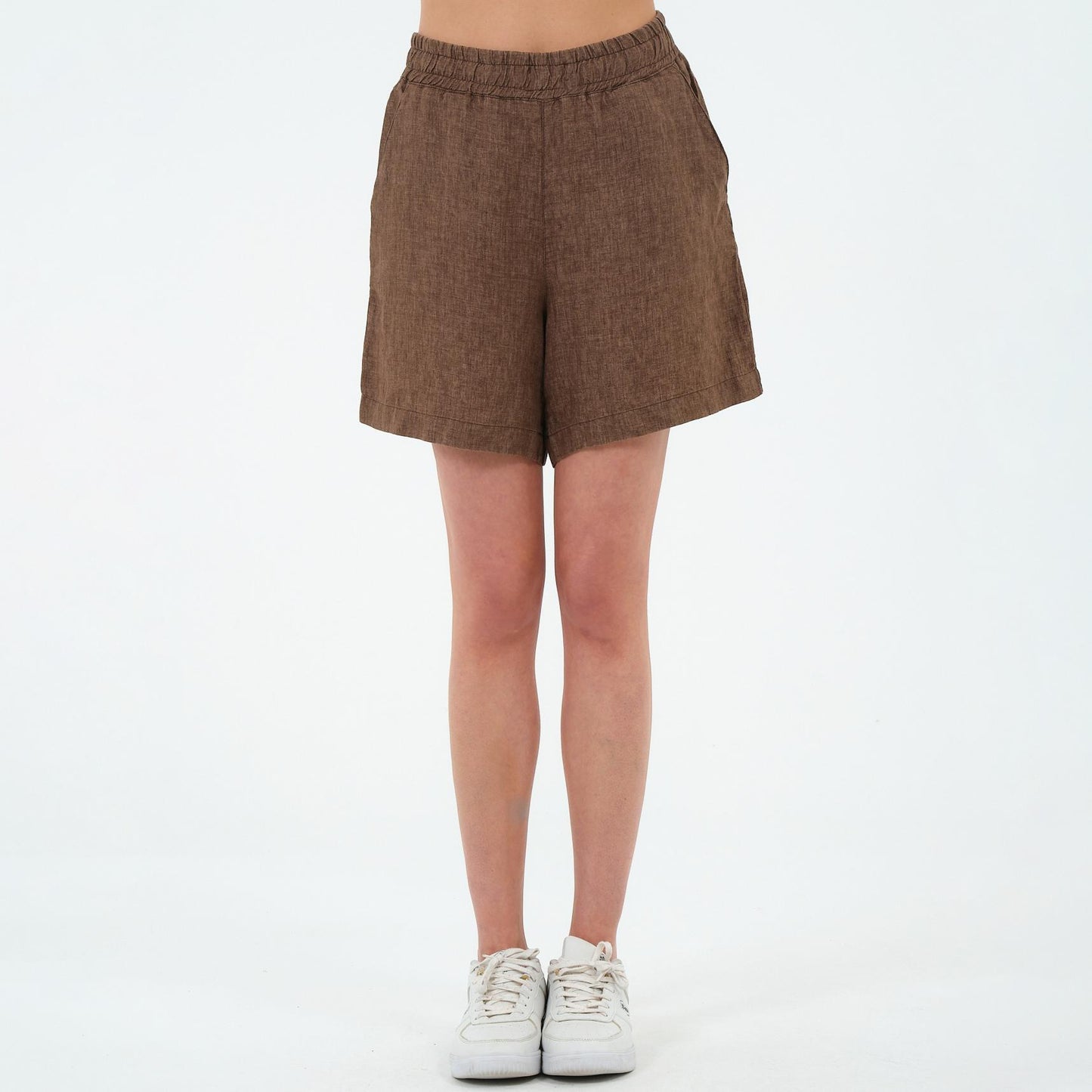 %100 Keten Şort