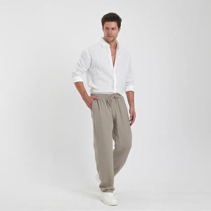 Haki Müslin Pantolon