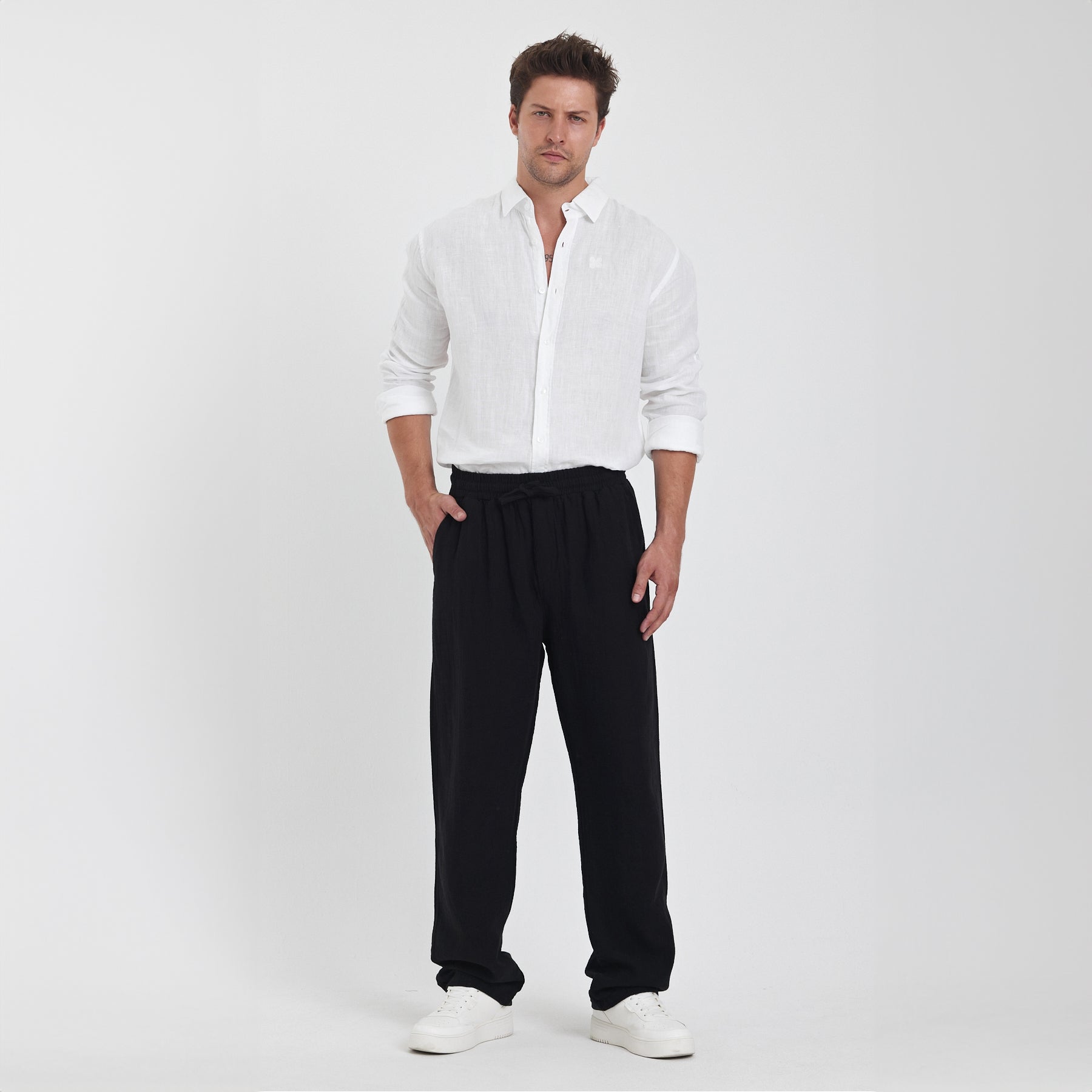 Siyah Müslin Pantolon
